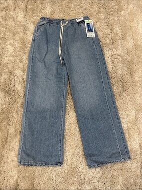 Rewash Men's Medium Blue Straight-Leg Drawstring Jeans